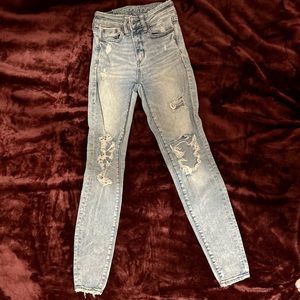 Ligh blue American eagle outfitter size 00 regular high rise jegging